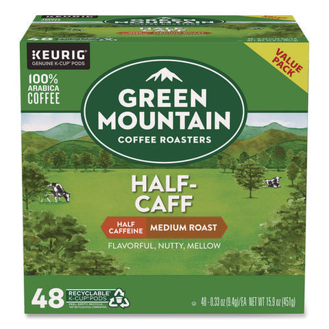 Half-caff Coffee K-cups, 0.33 Oz, 48/box