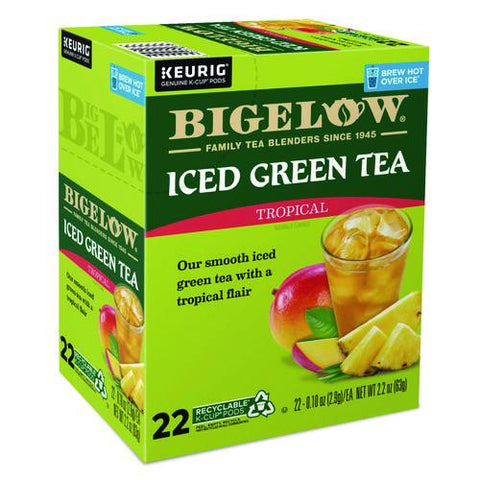 Tropical Iced Green Tea, K-cup, 0.10 Oz, 22/box