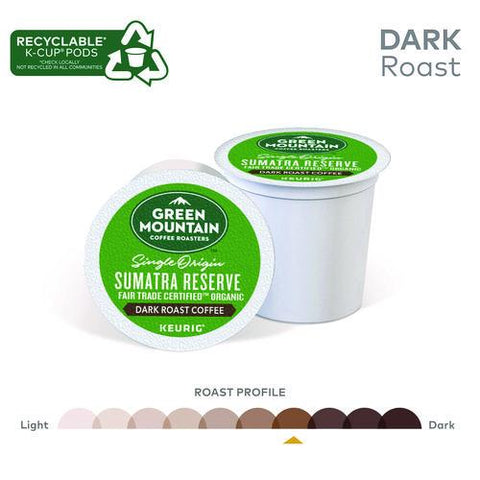 Fair Trade Organic Sumatran Extra Bold Coffee K-cups, 24/box