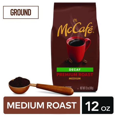 Ground Coffee, Premium Roast Decaf, 12 Oz Bag