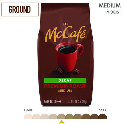 Ground Coffee, Premium Roast Decaf, 12 Oz Bag