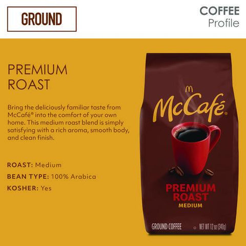 Ground Coffee, Premium Roast, 12 Oz Bag