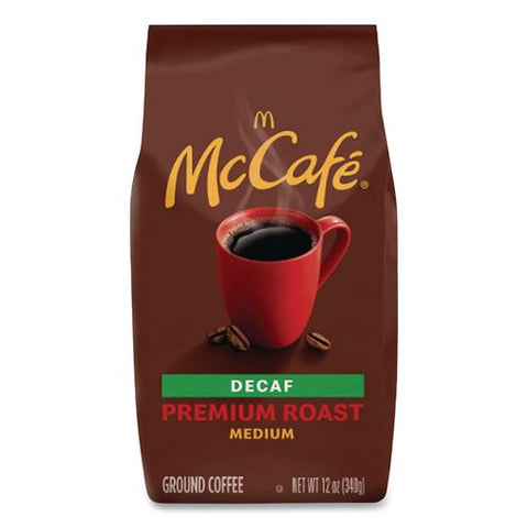 Ground Coffee, Premium Roast Decaf, 12 Oz Bag, 6/carton