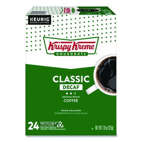 Classic Decaf Coffee K-cups, Medium Roast, 24/box