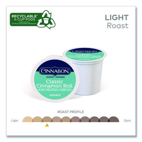 Cinnabon Classic Cinnamon Roll Coffee K-cups, 96/carton