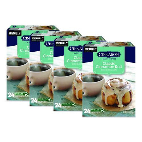 Cinnabon Classic Cinnamon Roll Coffee K-cups, 96/carton