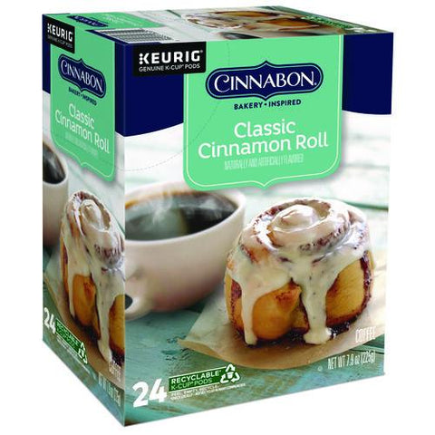 Cinnabon Classic Cinnamon Roll Coffee K-cups, 24/box