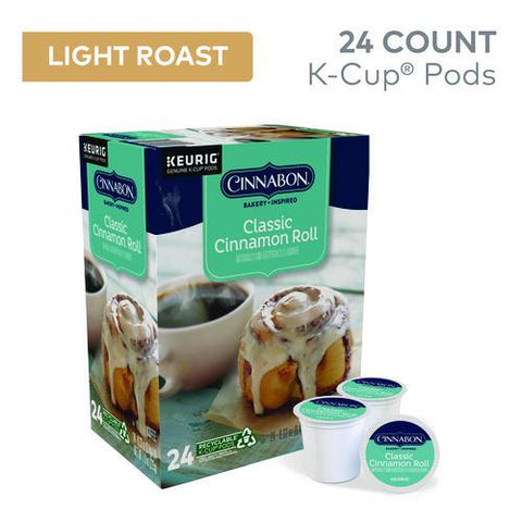 Cinnabon Classic Cinnamon Roll Coffee K-cups, 24/box