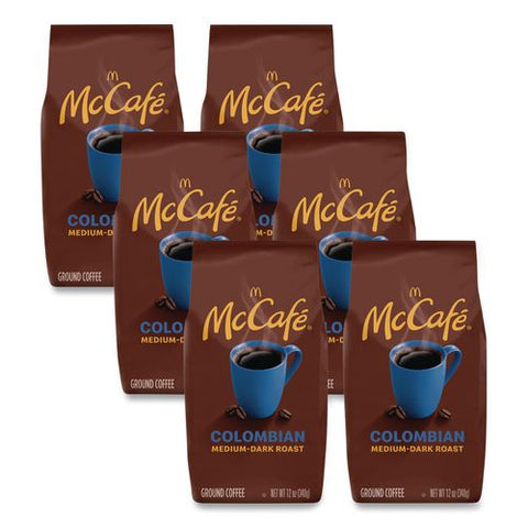 Colombian Ground Coffee, 12 Oz Bag, 6/carton