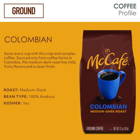 Ground Coffee, Colombian, 12 Oz Bag