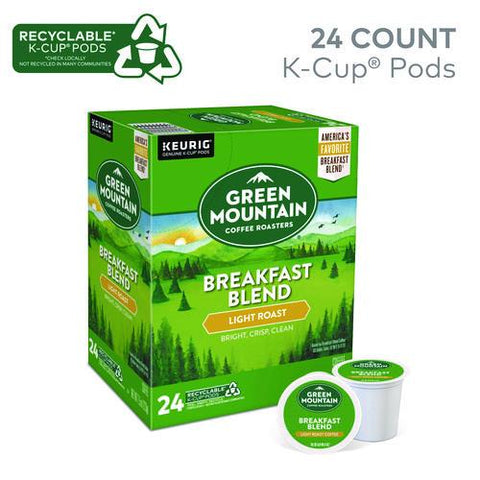 Breakfast Blend Coffee K-cup Pods, 24/box