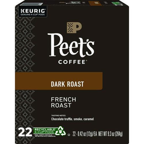 French Roast Coffee K-cups, 22/box