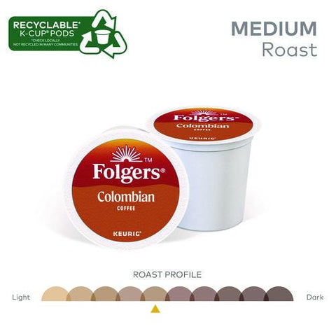 100% Colombian Coffee K-cups, 24/box