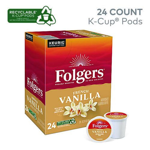 French Vanilla Coffee K-cups, 24/box