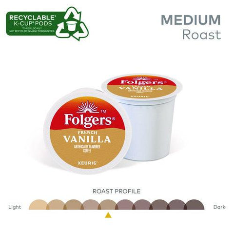 French Vanilla Coffee K-cups, 24/box