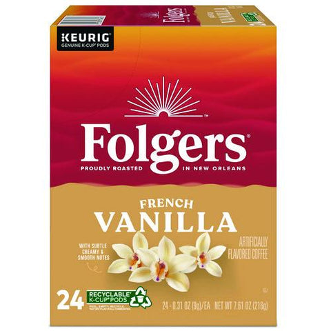 French Vanilla Coffee K-cups, 24/box