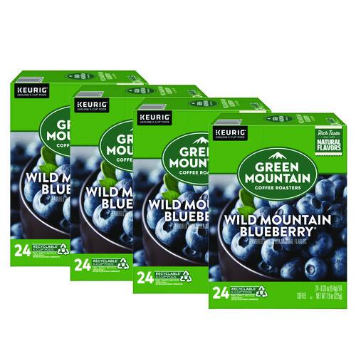Fair Trade Wild Mountain Blueberry Coffee K-cups, 96/carton