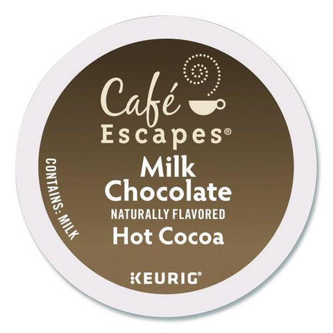 Cafe Escapes Milk Chocolate Hot Cocoa K-cups, 24/box