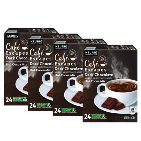 Dark Chocolate Hot Cocoa K-cups, 24/box, 4 Box/carton