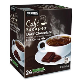 Cafe Escapes Dark Chocolate Hot Cocoa K-cups, 24/box