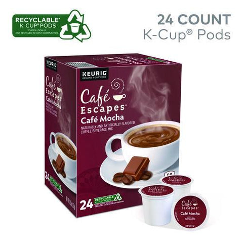 Cafe Escapes Mocha K-cups, 24/box