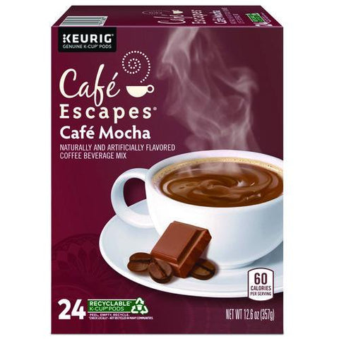 Cafe Escapes Mocha K-cups, 24/box