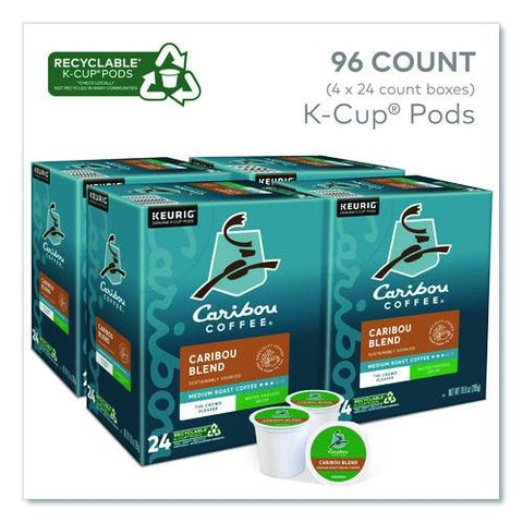 Caribou Blend Decaf Coffee K-cups, 96/carton