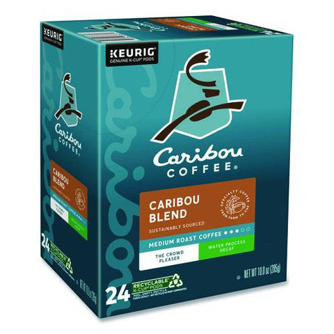 Caribou Blend Decaf Coffee K-cups, 24/box