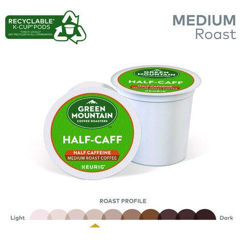 Half-caff Coffee K-cups, 96/carton