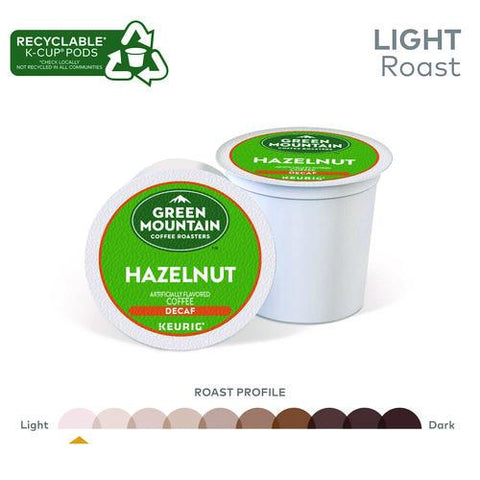 Hazelnut Decaf Coffee K-cups, 96/carton