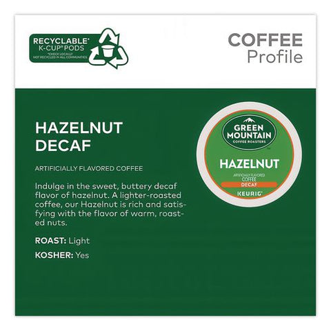 Hazelnut Decaf Coffee K-cups, 96/carton
