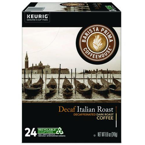 Decaf Italian Roast Coffee K-cups, 24/box