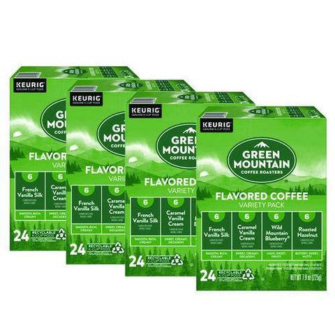Flavored Variety Coffee K-cups, Assorted Flavors, 96/carton