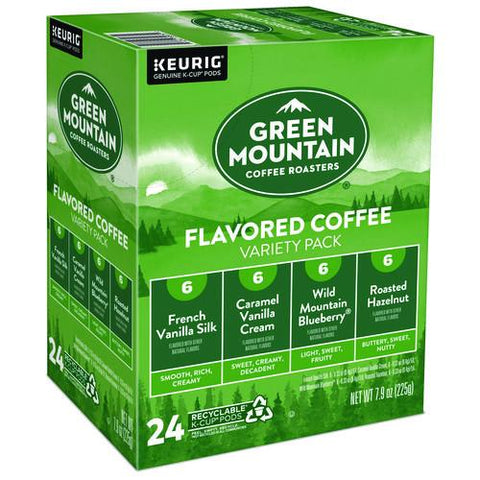 Flavored Variety Coffee K-cups, Assorted Flavors, 0.38 Oz K-cup, 24/box