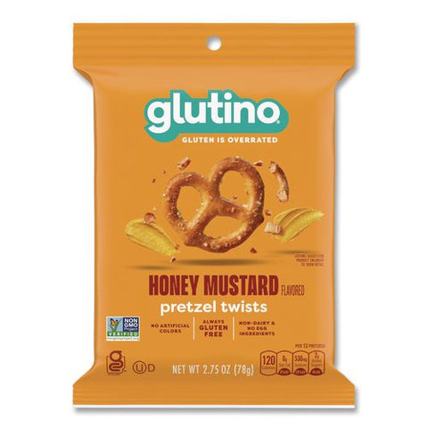 Gluten Free Honey Mustard Pretzel Twists. 2.75 Oz Bag, 8/carton