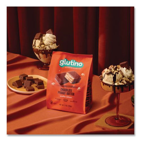 Gluten Free Chocolate Peanut Butter Wafer Bites, 7 Oz Bag