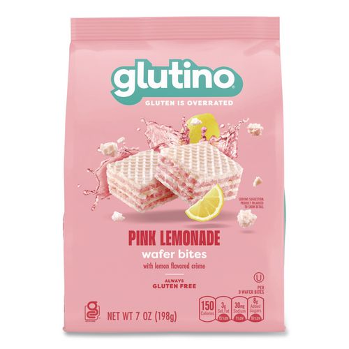 Gluten Free Pink Lemonade Wafer Bites, 7 Oz Bag