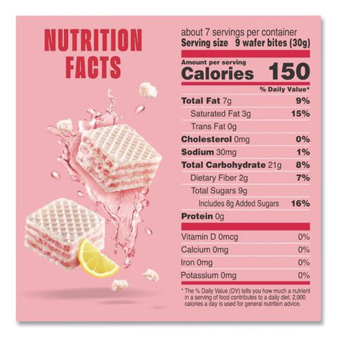 Gluten Free Pink Lemonade Wafer Bites, 7 Oz Bag