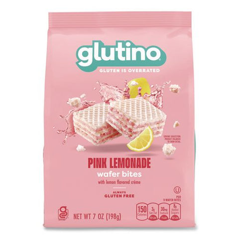 Gluten Free Pink Lemonade Wafer Bites, 7 Oz Bag