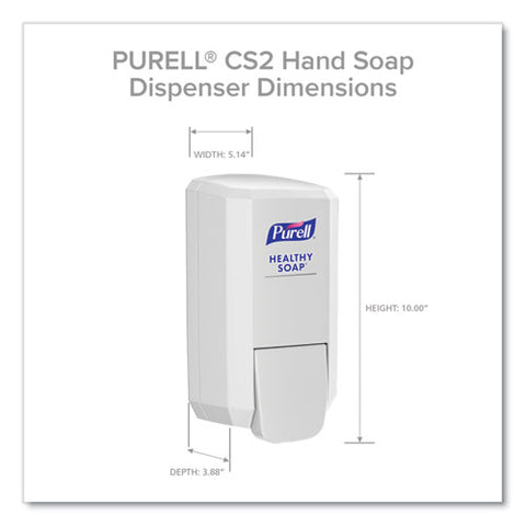 Cs2 Healthy Soap Dispenser, 1,000 Ml, 5.14" X 3.88" X 10", White, 6/carton