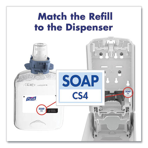 Cs4 Soap Push-style Dispenser, 1,250 Ml, 4.88 X 8.8 X 11.38, Graphite