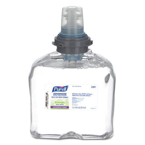 Advanced Hand Sanitizer Green Certified Tfx Refill, Foam, 1,200 Ml, Fragrance-free, 2/carton