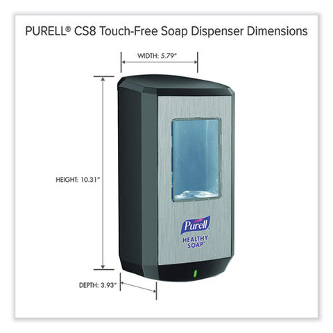 Cs8 Soap Dispenser, 1,200 Ml, 5.79 X 3.93 X 10.31, Graphite