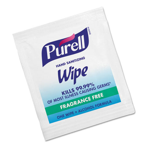 Sanitizing Hand Wipes, Individually Wrapped, 5 X 7, Unscented, White, 100/box