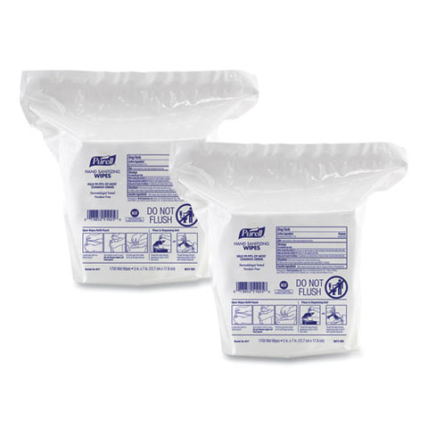 Hand Sanitizing Wipes, 3-ply, 8.25 X 14.06, Fresh Citrus Scent, White, 1,700 Wipes/pouch, 2 Pouches/carton