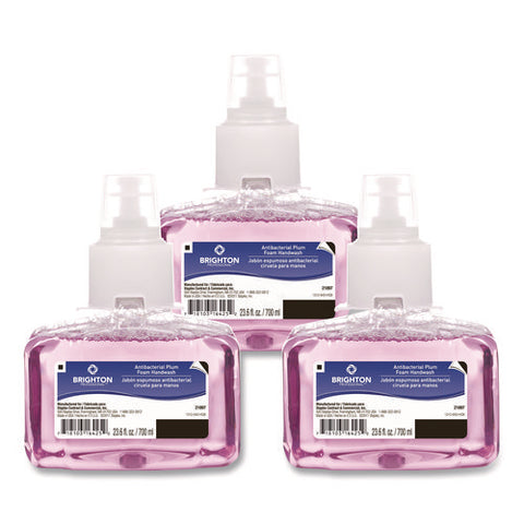 Antibacterial Foaming Hand Soap Refill For Ltx Dispenser, Plum Scent, 23.6 Oz, 3/carton