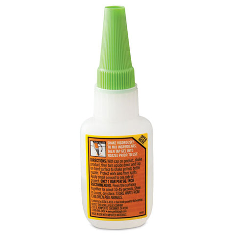 Super Glue Gel, 0.53 Oz, Dries Clear, 4/carton