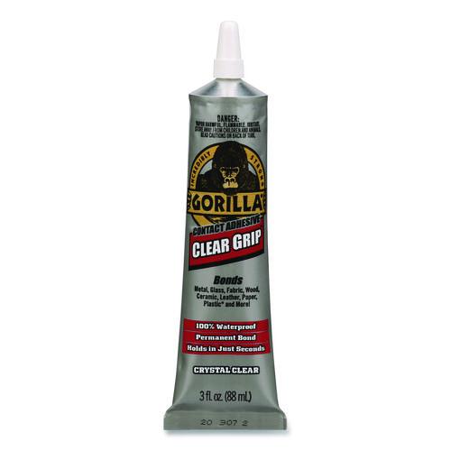 Clear Grip Contact Adhesive, 3 Oz Tube, Dries Clear