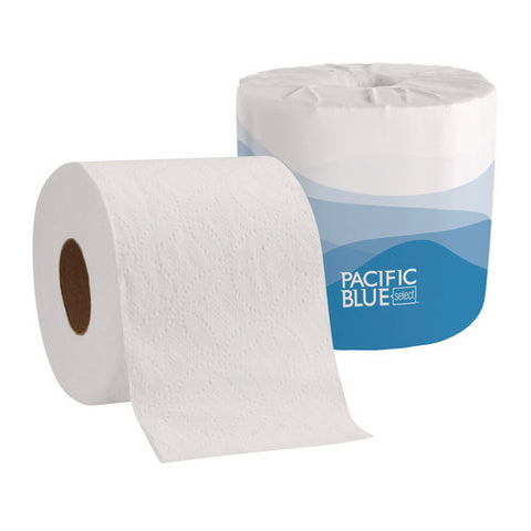 Pacific Blue Select Bathroom Tissue, Septic Safe, 2-ply, White, 550 Sheets/roll, 80 Rolls/carton