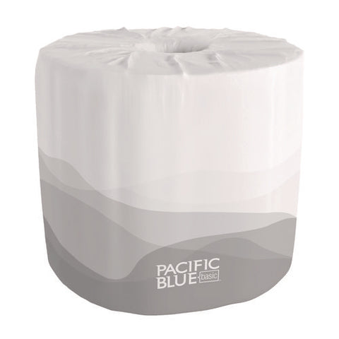 Pacific Blue Basic Bathroom Tissue, Septic Safe, 2-ply, White, 550 Sheets/roll, 80 Rolls/carton